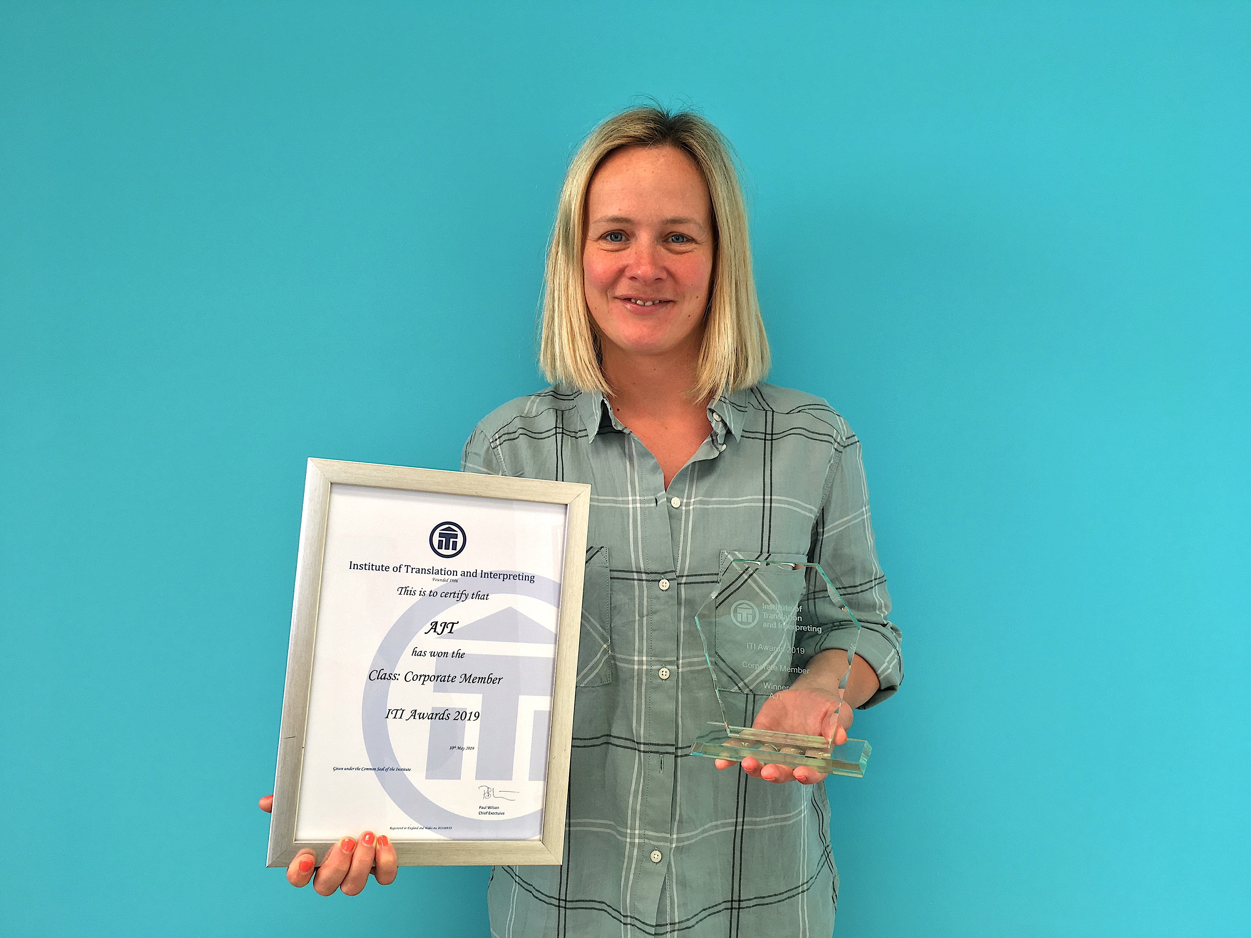 AJT Wins ITI Corporate Award
