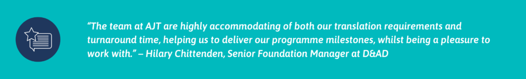 Client testimonial - D&AD 