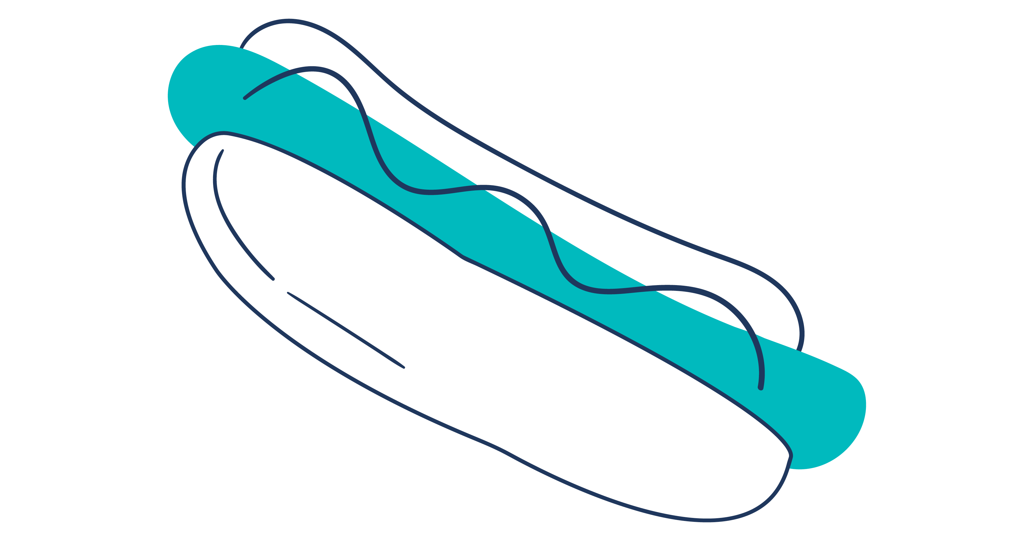 Illustration of a hotdog